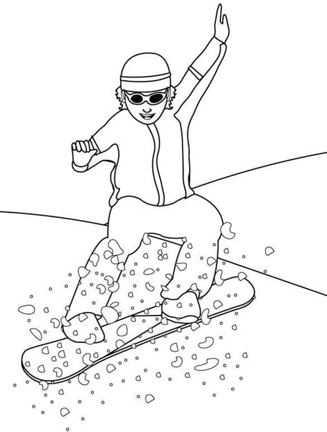 Winter Sports Coloring Pages Free Printable