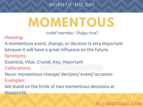 Momentous Word Of The Day For Ielts Speaking And Writing