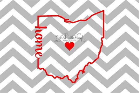 Ohio Home State Outline Svg File By Etchedwithvinyl On Etsy