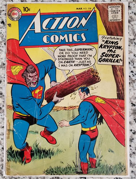 Action Comics 238 Lower Grade Copy Cover Detached Comic Books