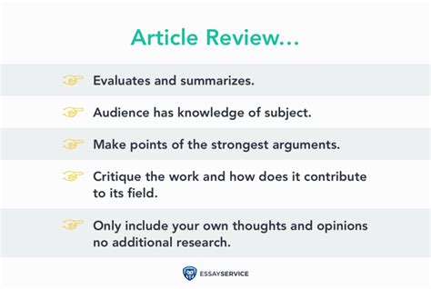 How To Write An Article Review Tips Outline Format Essayservice