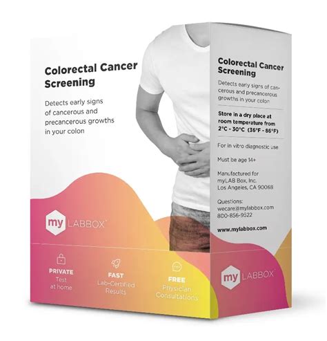 Colorectal Cancer Screening At Home Health Wellness Testing Mylab Box