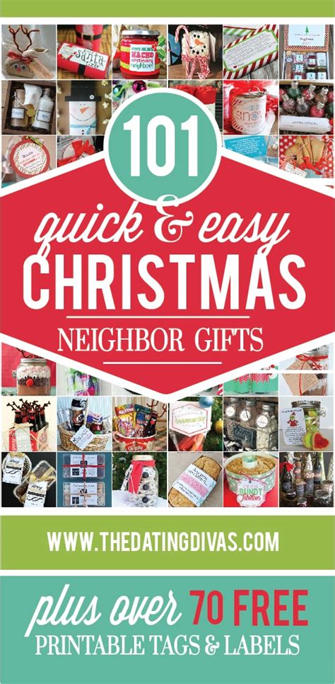 34 christmas gift ideas with free printables. 101 Quick and Easy Christmas Neighbor Gifts