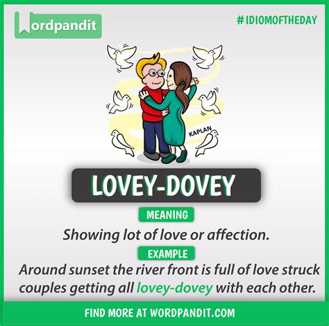 Idiom Of The Day Lovey Dovey Good Vocabulary Words English Phrases