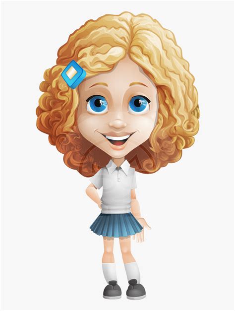 little blonde girl with curly hair cartoon vector character cartoon girl with curly hair hd