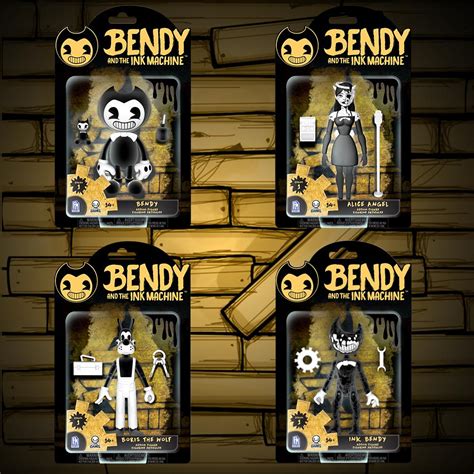 Action Figure Set Bendy Alice Boris Ink Bendy Bendy And The Ink Machine Official Store