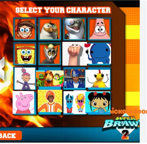 Nickelodeon Super Brawl 2 Updated Roster By Oobi2929 On Deviantart