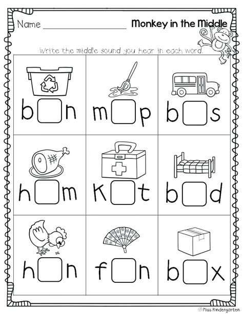 022 Kindergarten Phonics Worksheets Free Printables — Db