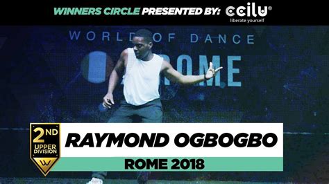 Raymond Ogbogbo 2nd Place Upper Division Winners Circle World Of Dance Rome 2018