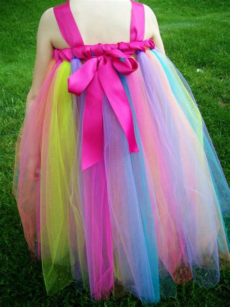 Rainbow Infant Tutu Dress Birthday Tutu Dress By Tutusbytiffanyann
