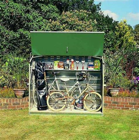 Trimetals High Security Metal Bike Shed In Cream What Shed