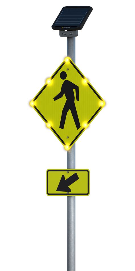 247 Blinkersign Flashing Led Pedestrian Crosswalk Symbol Sign W11 2