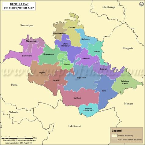 Begusarai Tehsil Map Bolcks In Begusarai