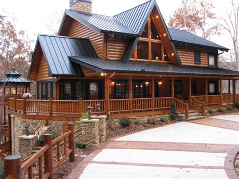 A traditional log home plans bedroom house plans with photos also fp tx lalindaii scwd76z1 as well as wellporches wrap around porch. Two-Story Log Cabin Two Story Log Homes with Wrap around ...