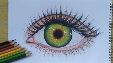 Learn How To Draw Eye With Colored Pencils Easy Step By Step Youtube