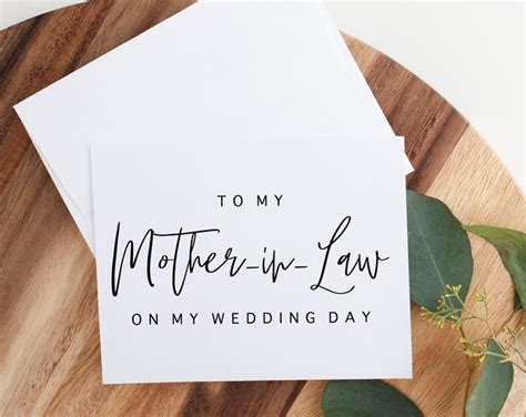 To My Mother In Law Card Mother In Law Card Mother In Law Etsy