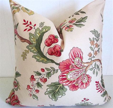 Jaclyn Smith Home Trend Pillow Covers Jacobean Floral Taupetan Etsy
