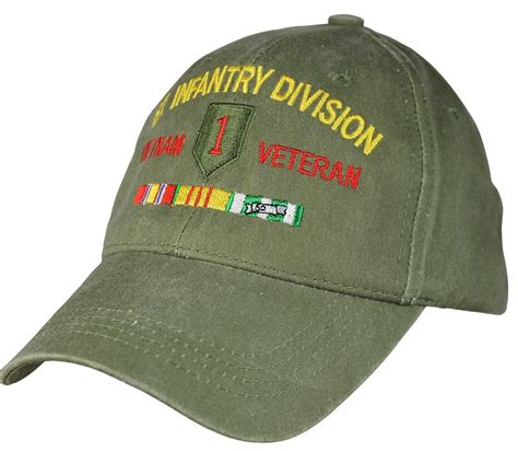 1st Infantry Division Vietnam Veteran Od Green Cap New Vietnam