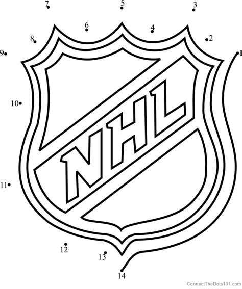 Sports coloring pages have been highly searched for all over the world since the time the concept of online coloring pages became popular. NHL Logo dot to dot printable worksheet - Connect The Dots