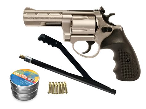 Lep Druckluft Revolver Me 38 Magnum Matt Nickel Kaliber 55 Mm P18