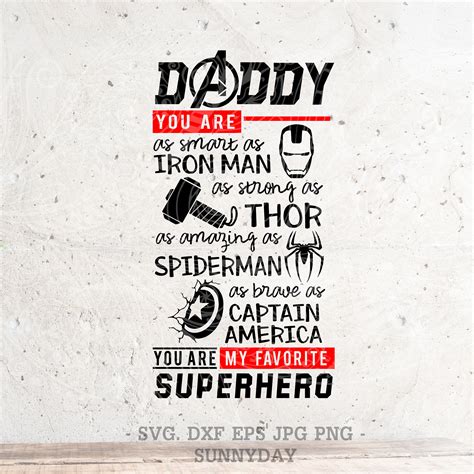 Superhero Daddy Svg Filedxf Silhouette Print Vinyl Cricut Etsy