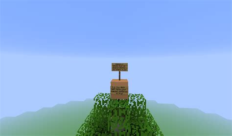 Floating 2x2 Grass Block Survival Minecraft Map