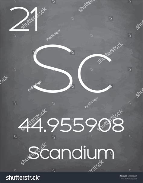 Illustration Periodic Element Scandium Stock Vector Royalty Free Shutterstock