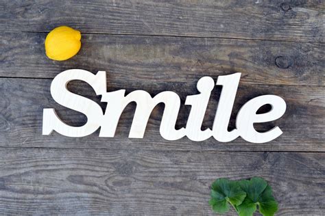 Wooden Smile Sign Wooden Letters Wooden Signs For Home Wall