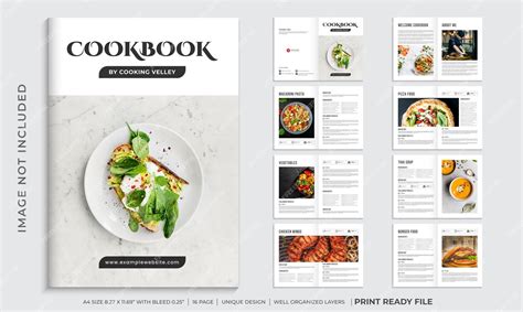Premium Vector Cookbook Template Or Recipe Book Template Design