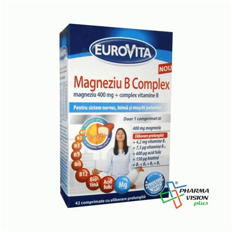 MAGNEZIU B COMPLEX 42 Comprimate EUROVITA