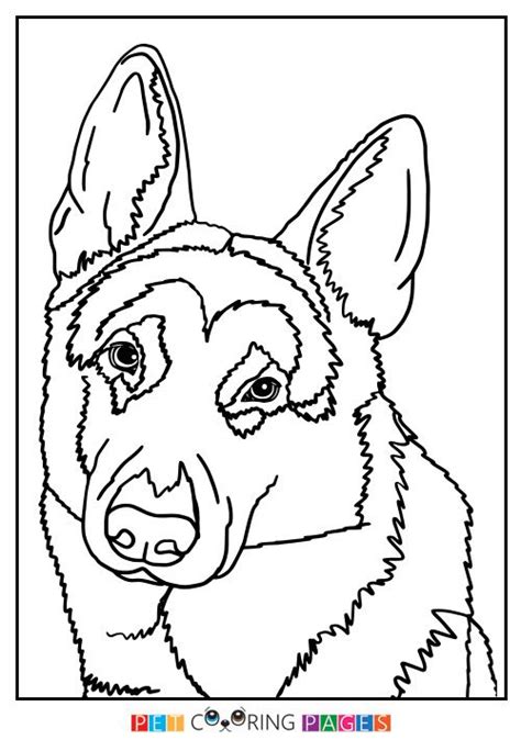 They are available with no charge and registration. German Shepherd Dog Coloring Page | Dog coloring page ...