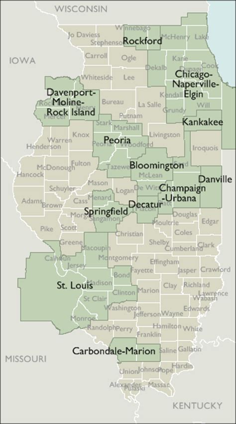 Metro Area Zip Code Maps Of Illinois