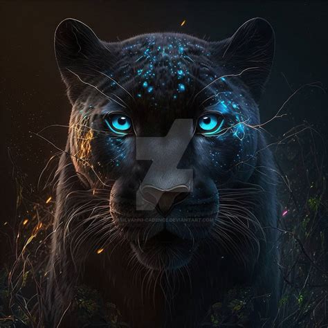 Blue Eyed Black Panther By Silvahni Cadence On Deviantart