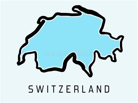 Esquema del mapa de Suiza ilustración del vector Ilustración de blanco