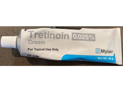 Tretinoin 0025 Cream 45 G Mylan Rx Ingredients And Reviews