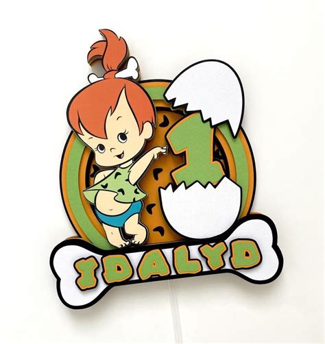 A Super Sweet Pebbles Flintstone Cake Topper For Idalyds First