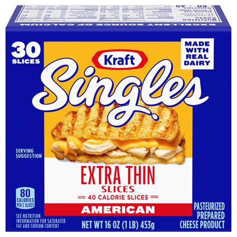 Save On Kraft Singles American Cheese Extra Thin Slices 30 Ct Order