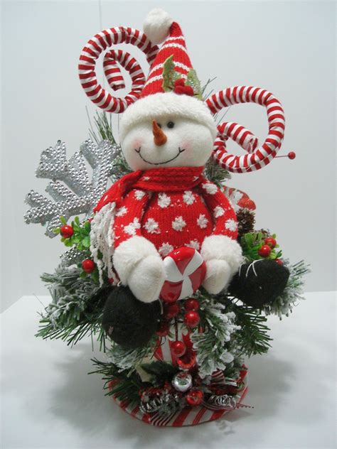 Snowman Centerpiece Holiday Centerpiece Christmas Table Etsy