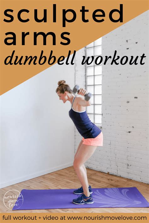 Sculpted Arms Dumbbell Workout | Nourish Move Love