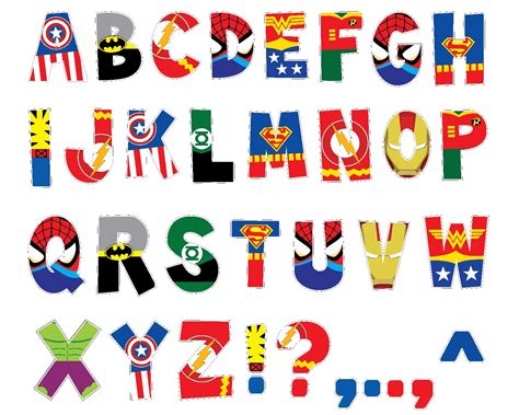 Superhero Letters Clipart