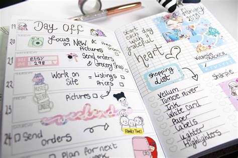 Tn Weekly Planner Weekly Planner Midori Traverlers Notebook Etsy