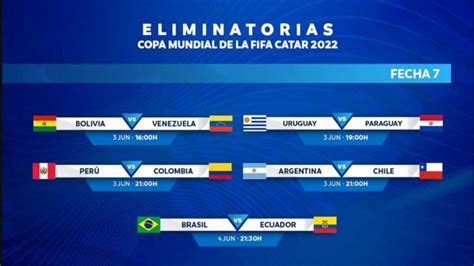 Eliminatorias Sudamericanas Horarios Partidos Y Fixture De La Fecha