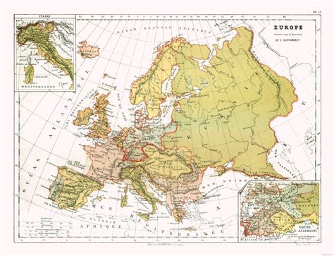 International Map Political Map Of Europe Contambert 1880 3002 X