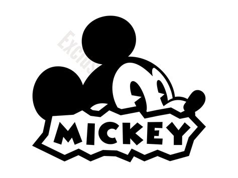mickey mouse head svg dxf eps ai cdr vector files for