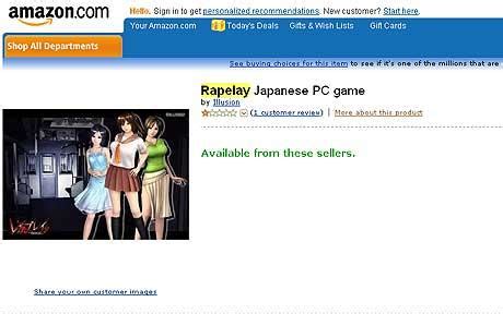 21 april, 2006 developer : Rapelay virtual rape game banned by Amazon