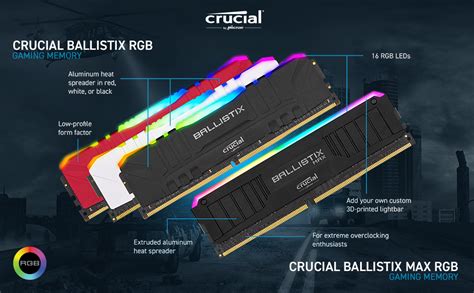 Crucial Ballistix Rgb 32gb Kit 2 X 16gb Ddr4 3000 Desktop Gaming
