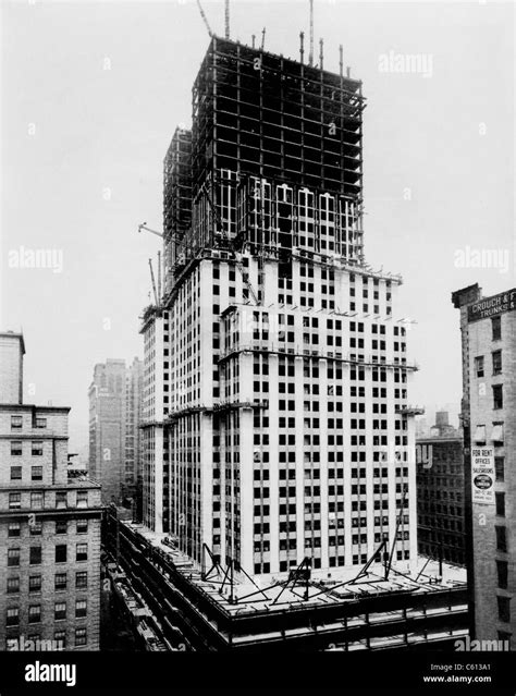 Empire State Building Under Construction In The Early 1930s The Steel