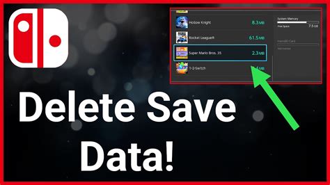 How To Delete The Save Data In Nintendo Switch Game Youtube