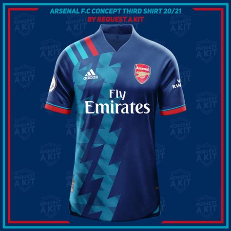 New Arsenal 202021 Adidas Kits Home Away And Third Shirt Concept