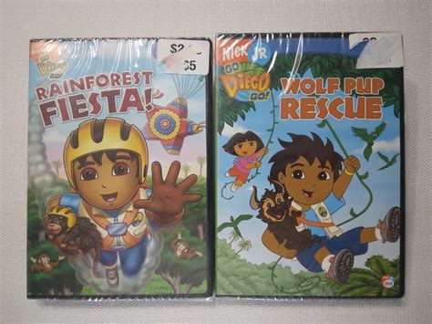 Go Diego Go 2 Pack Wolf Pup Rescue And Rainforest Fiesta Dvds New Sealed 97368935747 Ebay